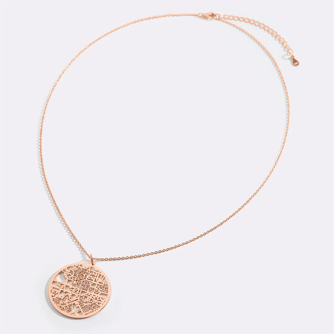 Custom Map Pendant Necklace