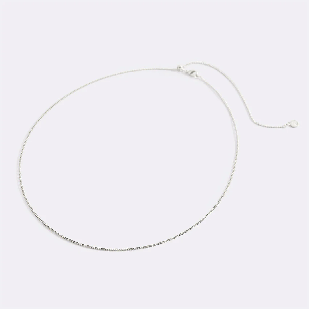 Italian Milano Sterling Silver Adjustable Chain Necklace