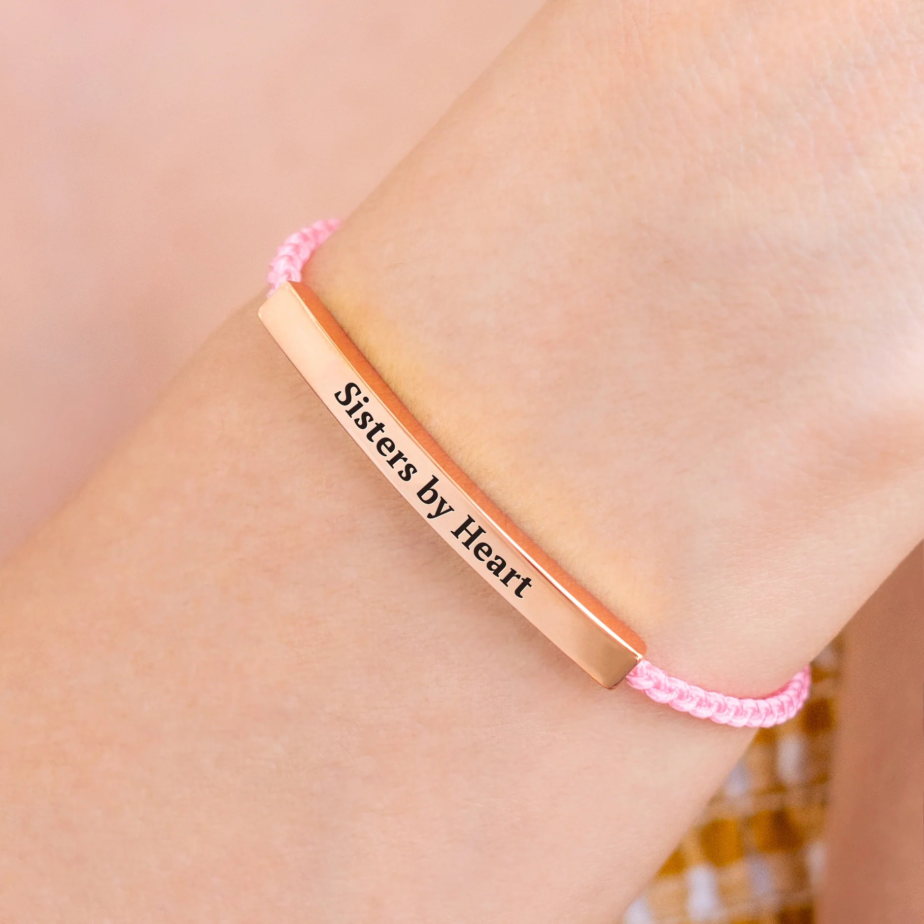 Not Sisters By Blood But Sisters By Heart Inspire Bracelet