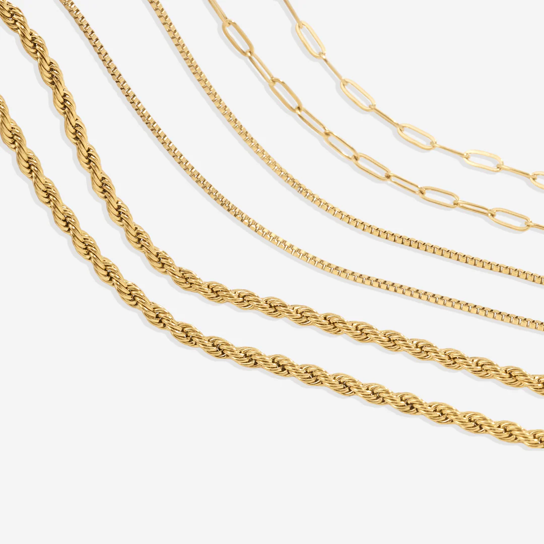 Mother of Pearl Card Initial Necklace | Paperclip Chain