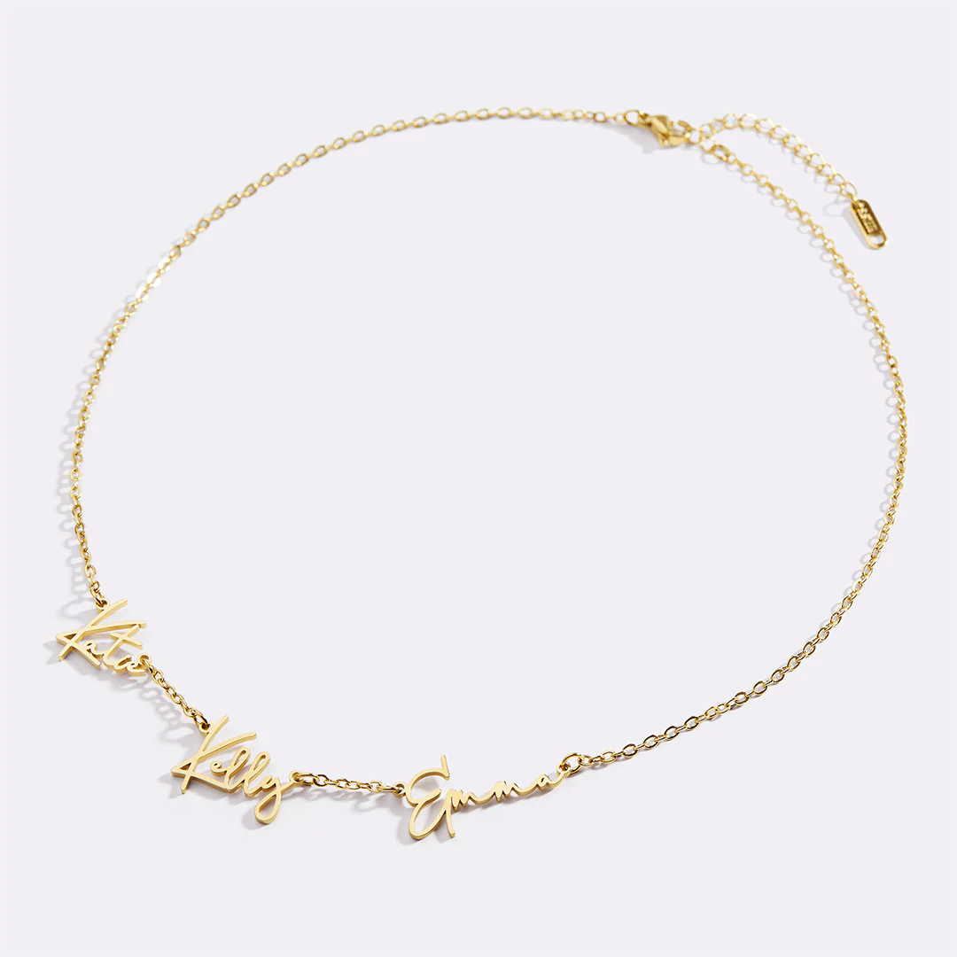 Monroe Triple Name Necklace