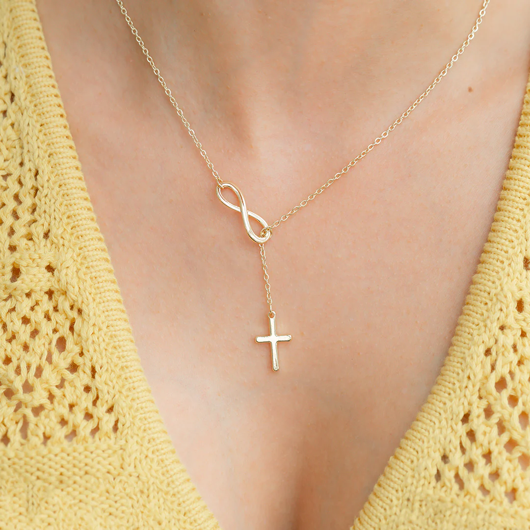 Infinity Cross Pendant Necklace