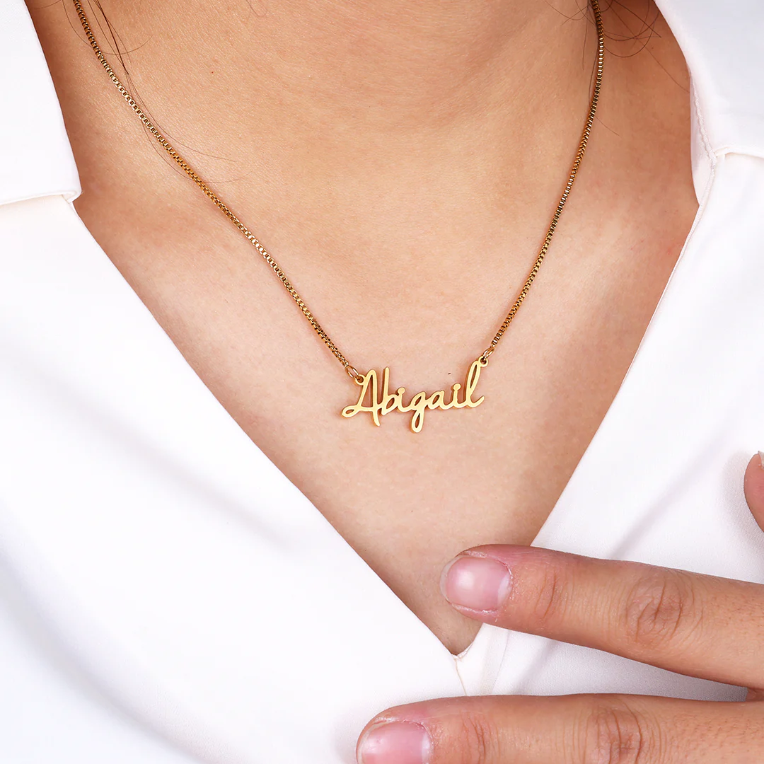 Fairy Name Necklace with Box Chain