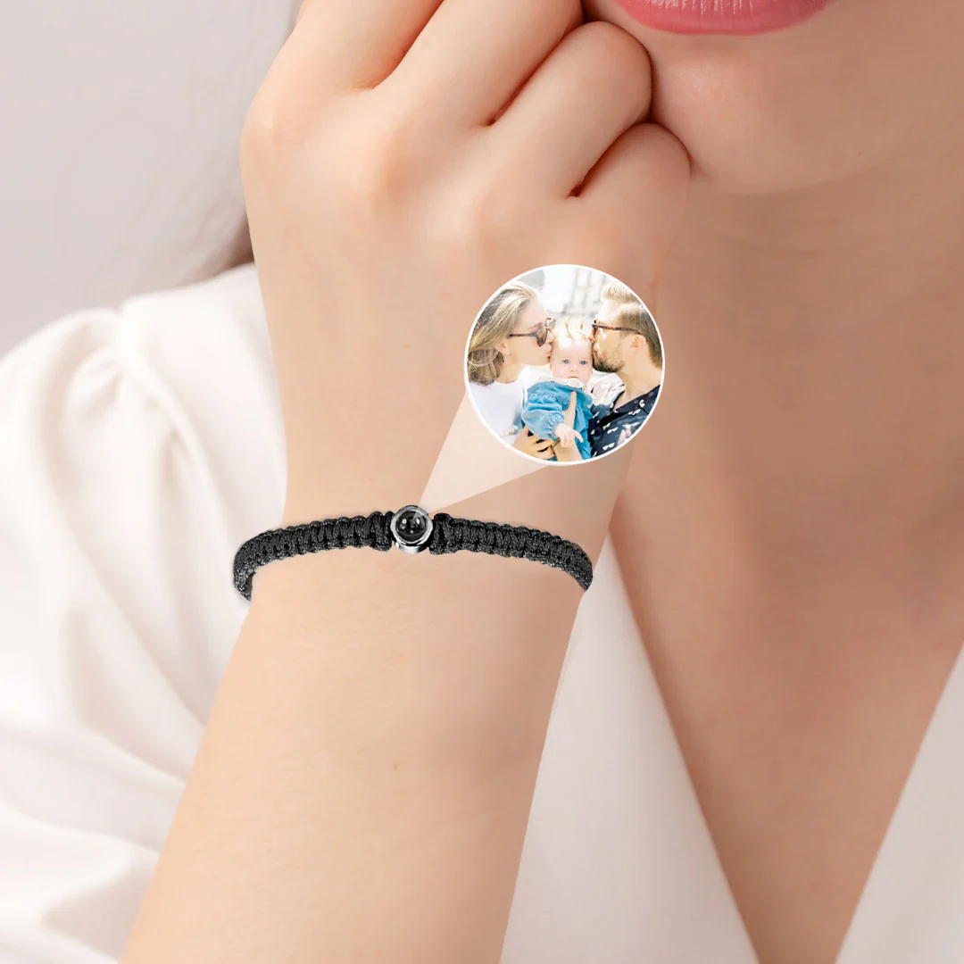 Personalized Braided Photo Bracelet