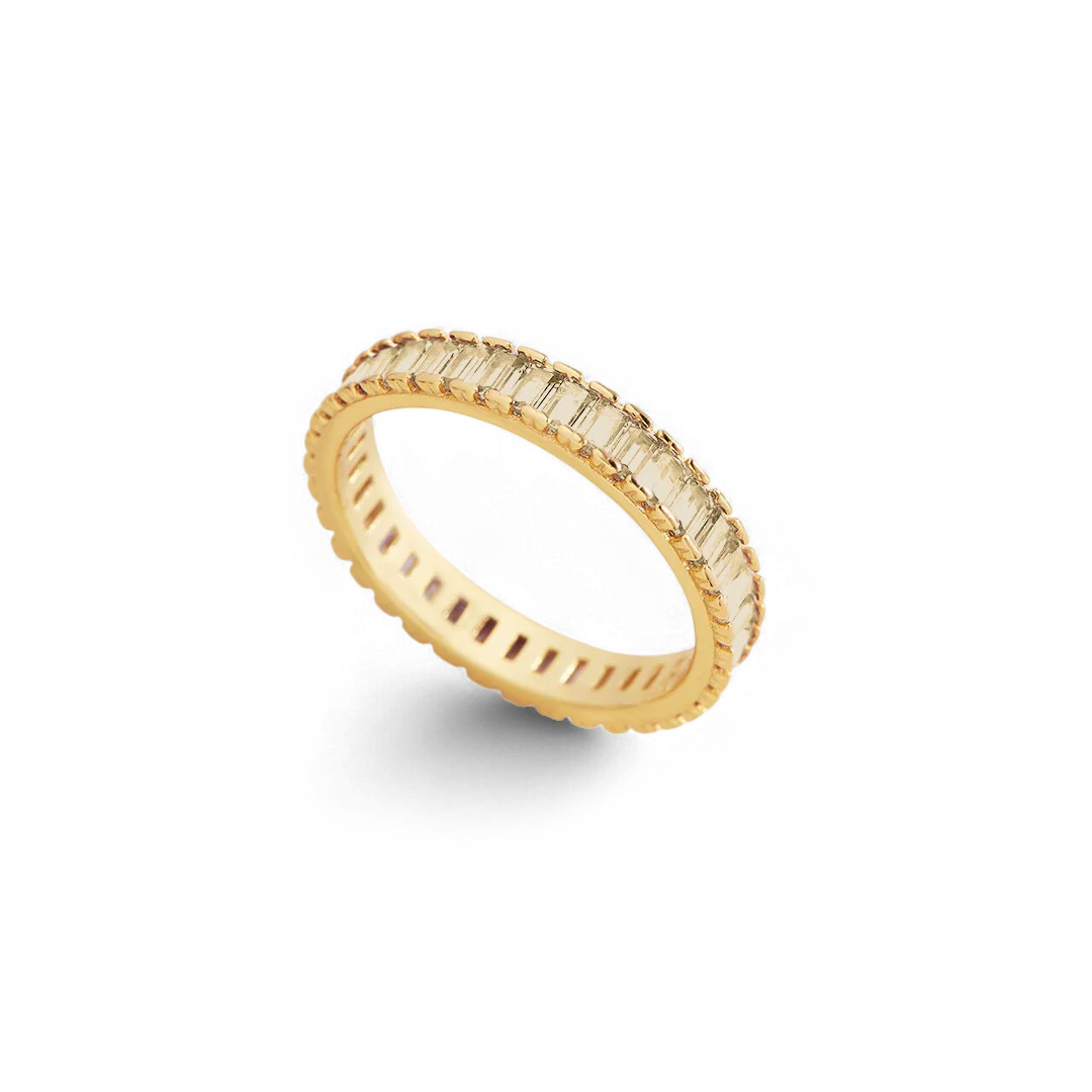 Baguette Birthstone Eternity Band