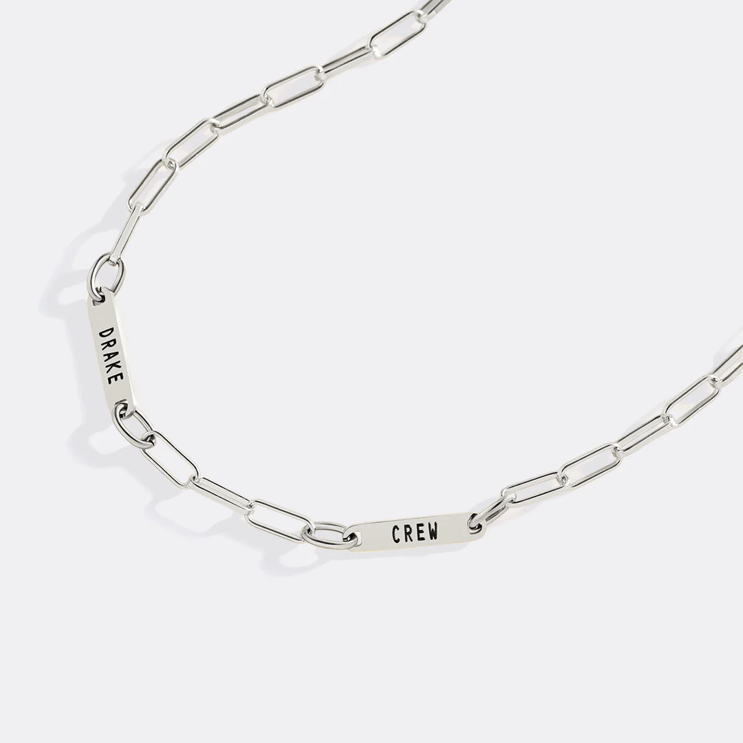 Paperclip Necklace With Personalized Names
