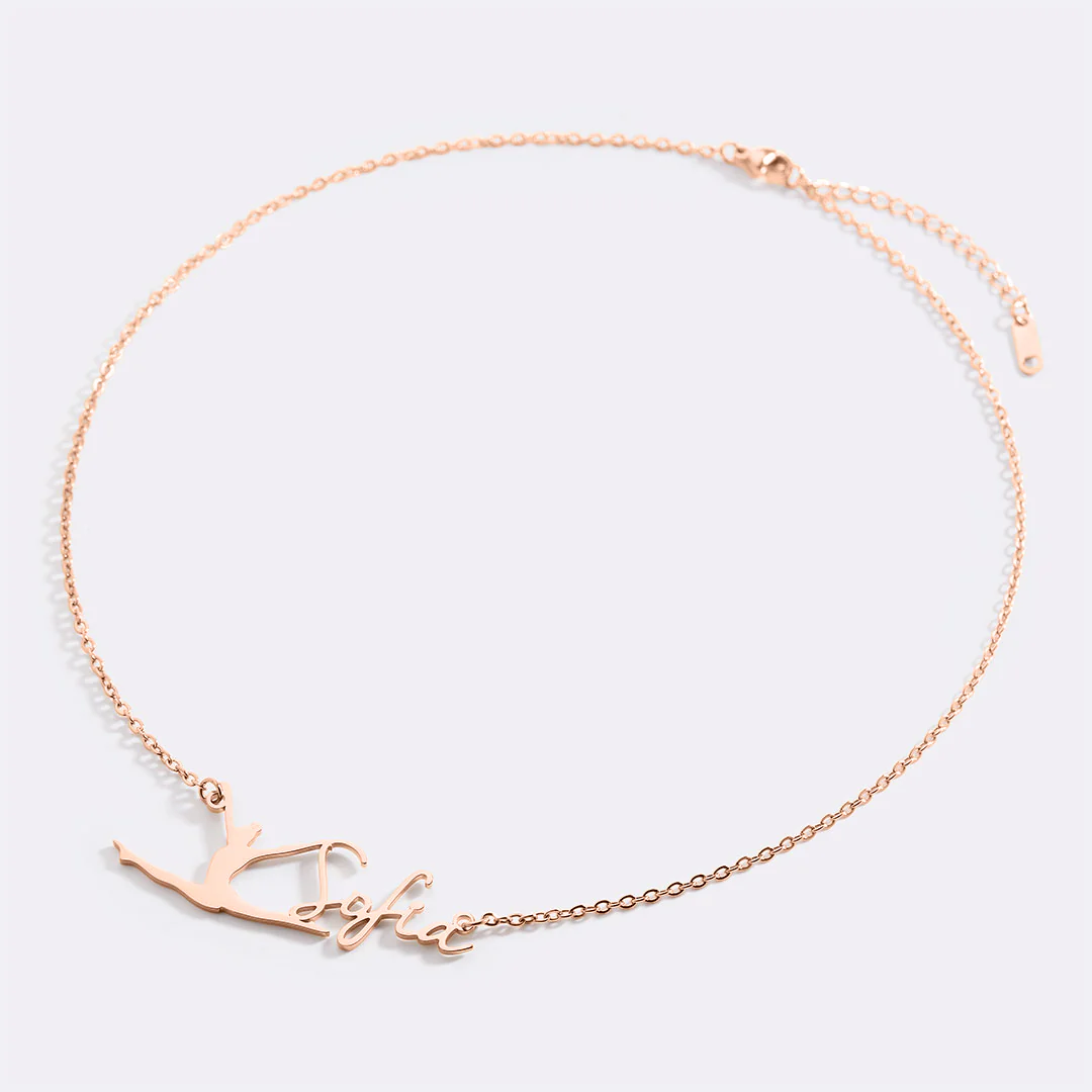 Custom Gymnast Name Pendant