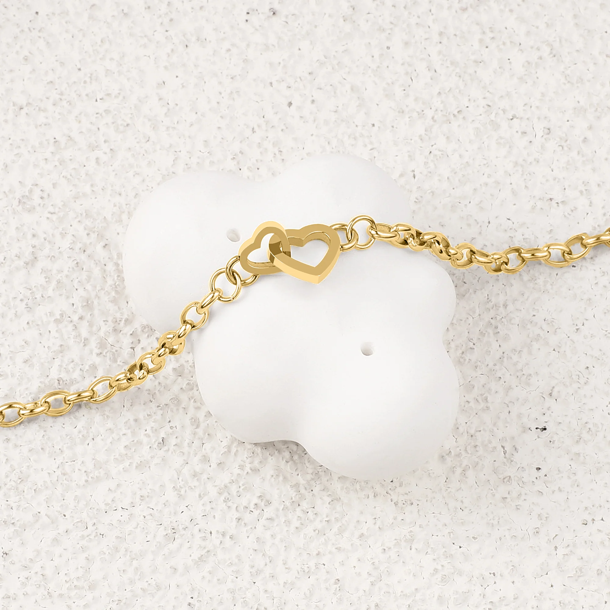 Interlocking Mini Heart Bracelet