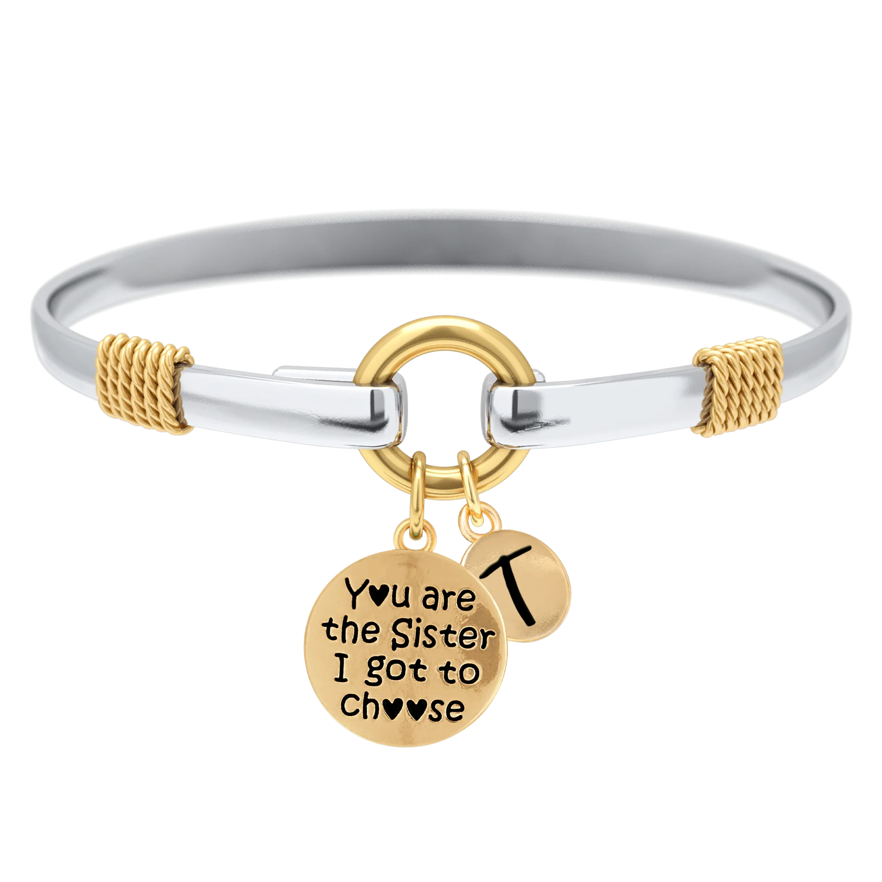 Sister I Got To Choose - Two-Tone Custom Charm Bracelet