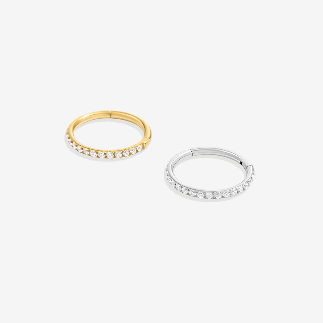 Eternity Crystal Cartilage Hoop Earrings | 16g