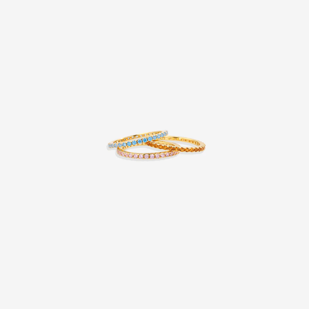 October Birthstone Eternity Stacking Ring