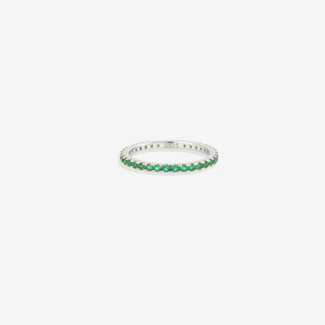 May Birthstone Eternity Stacking Ring