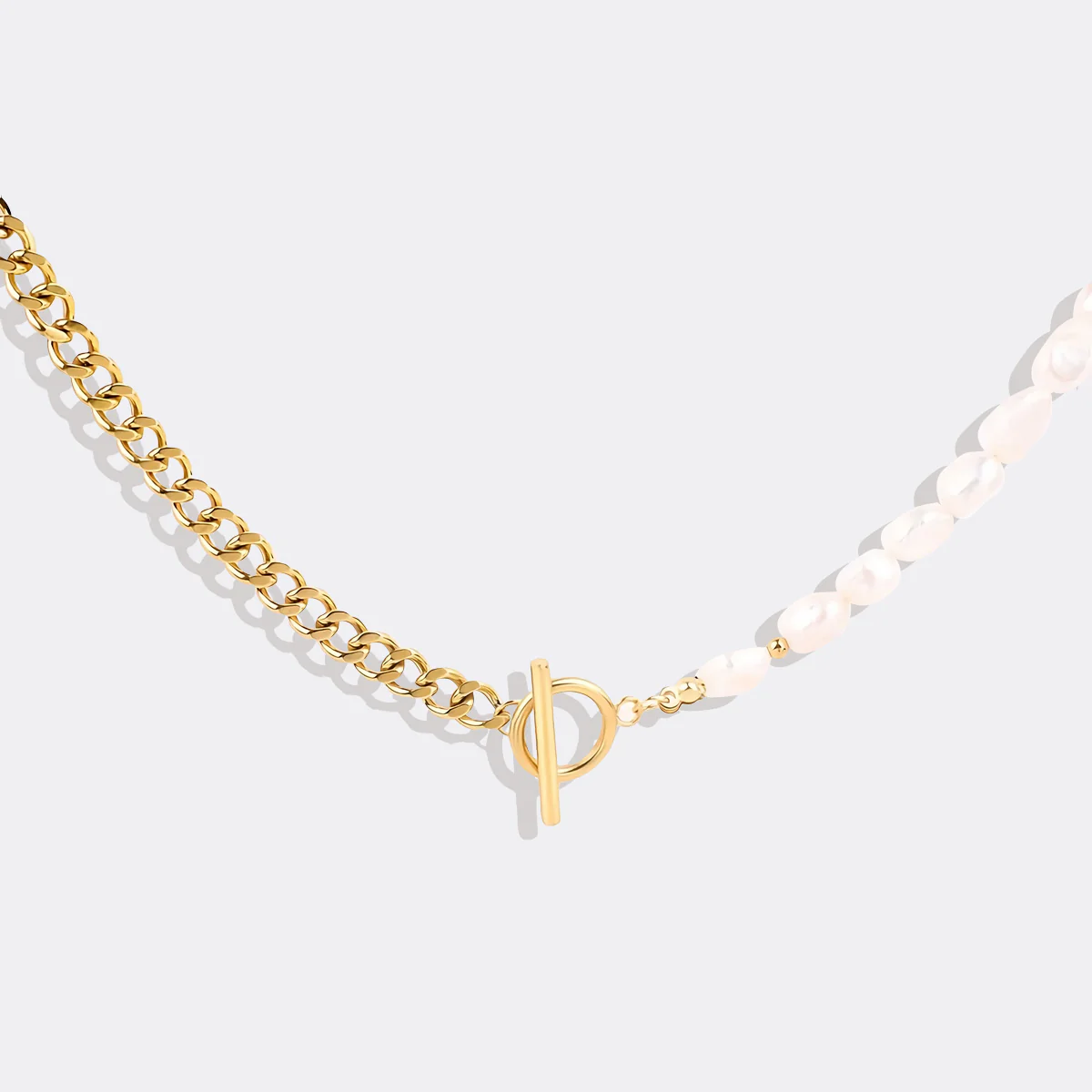 Half Chain Pearl Necklace