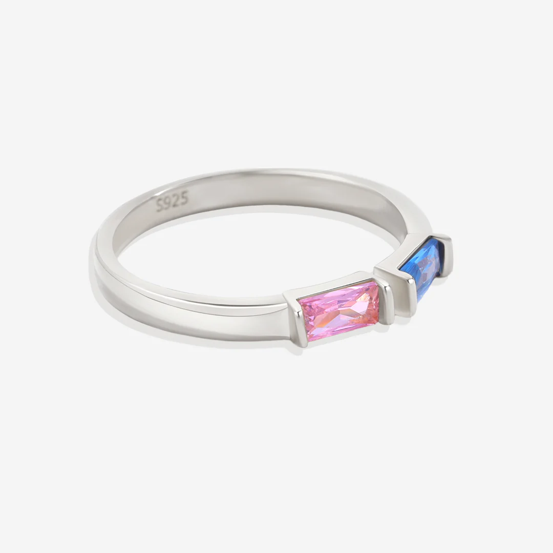 Adjustable Double Birthstone Ring