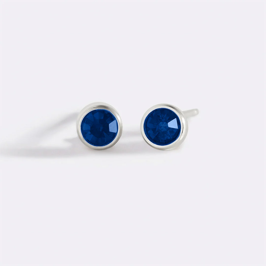 Birthstone Bezel Studs