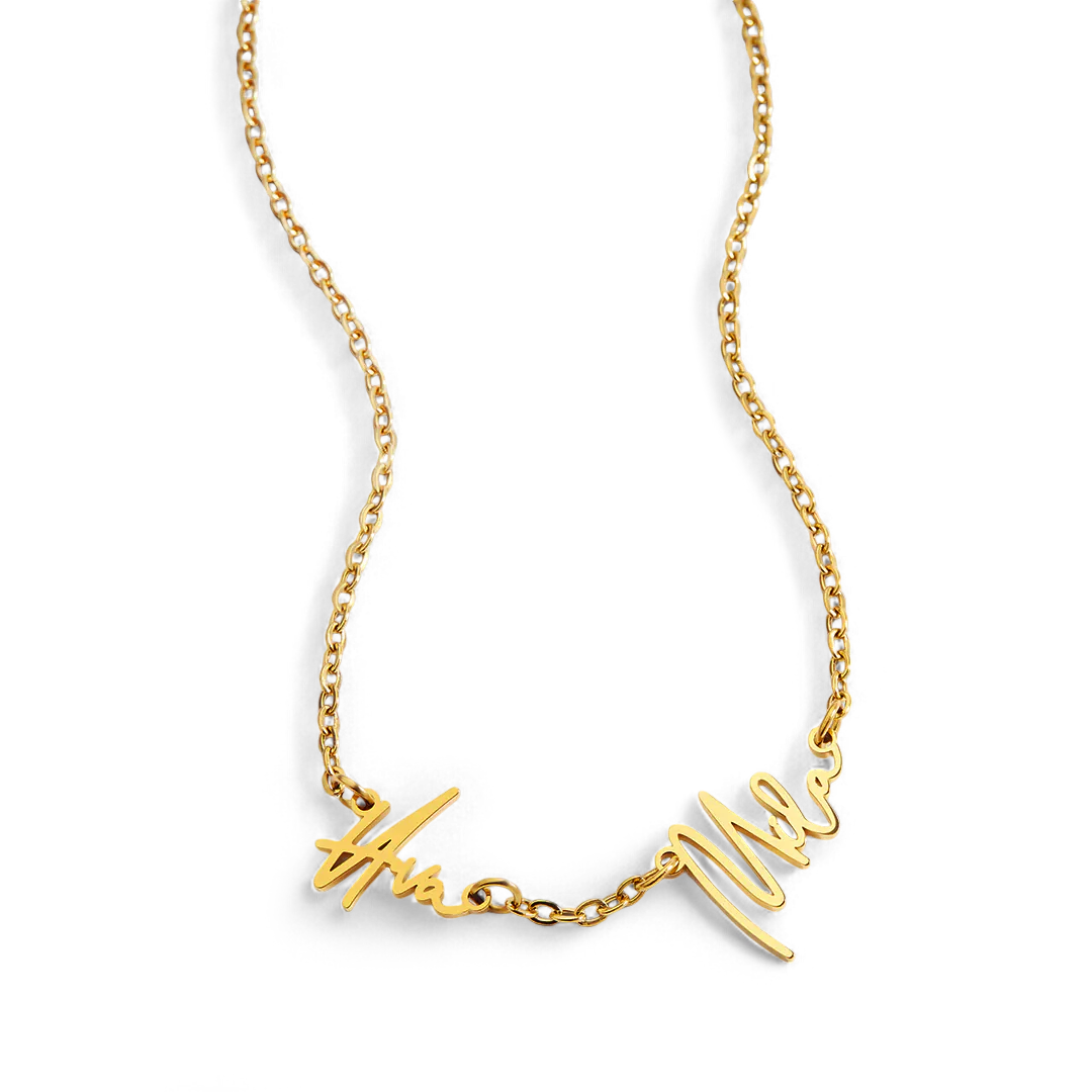 Monroe Double Name Necklace