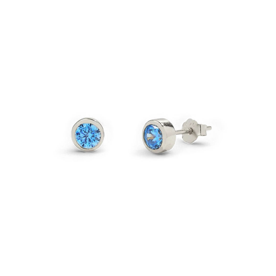 Birthstone Bezel Studs