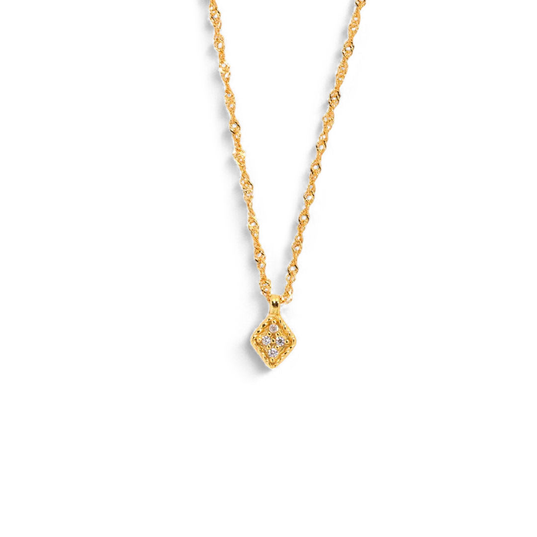 Dainty Birthstone Kite Necklace