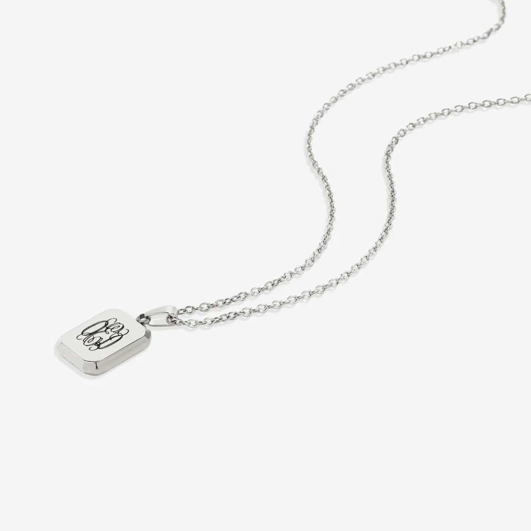 Monogram Portrait Pendant Necklace