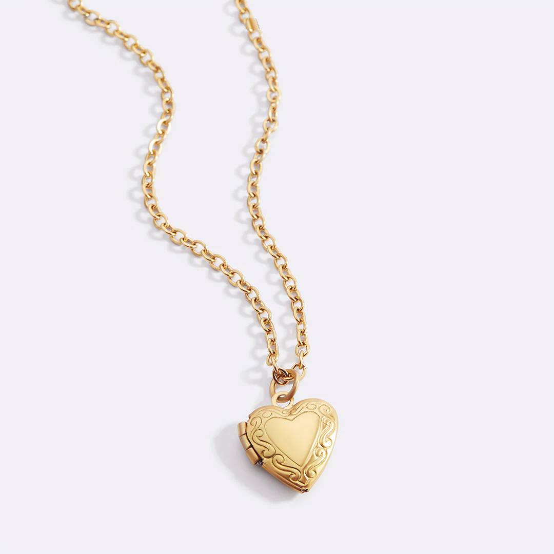 Personalized Heart Locket Necklace