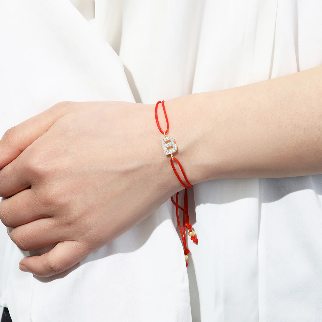 Initial String Adjustable Bracelet