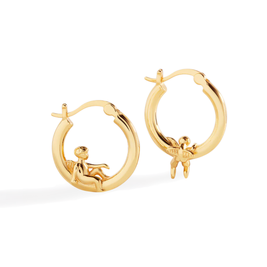 Cherub Gold Hoops