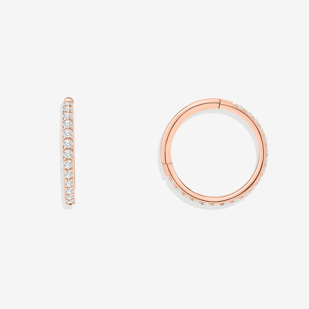 Eternity Crystal Cartilage Hoop Earrings | 16g
