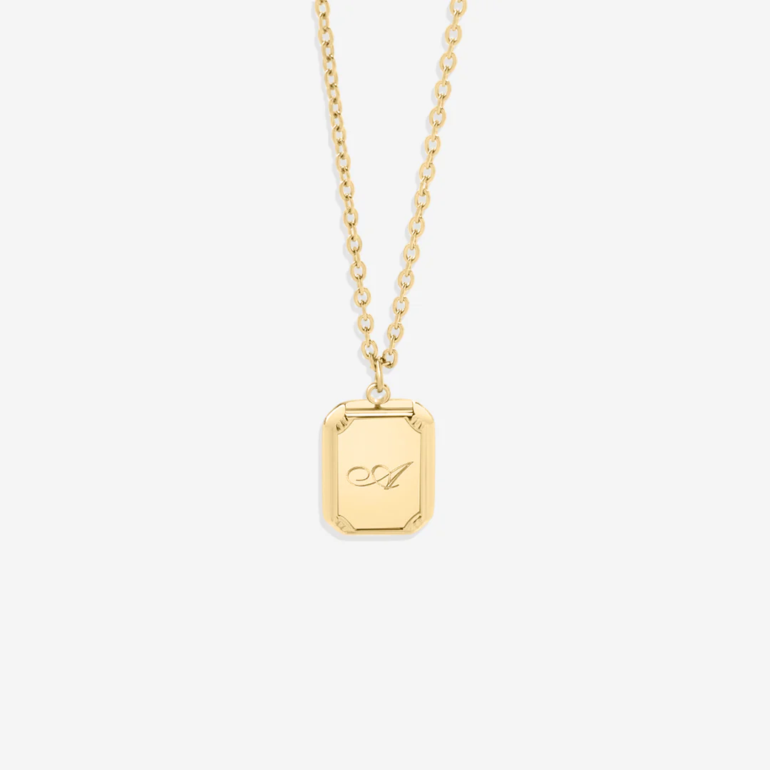Gold Initial Pendant Necklace