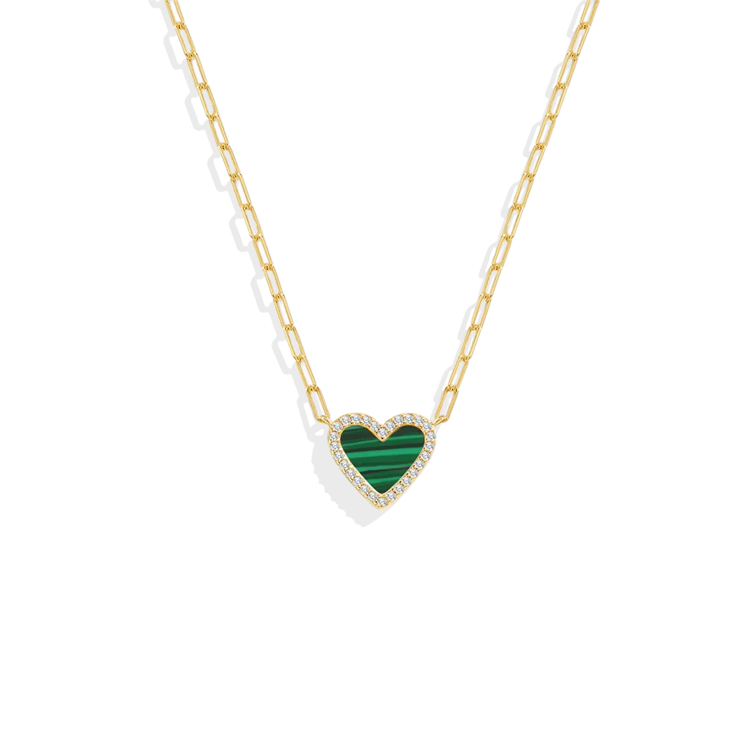 Dainty Heart Paperclip Necklace