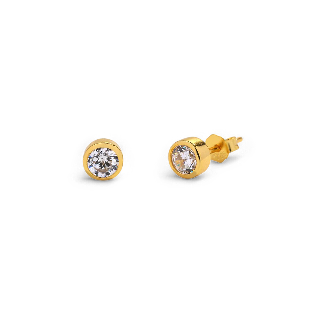 Birthstone Bezel Studs