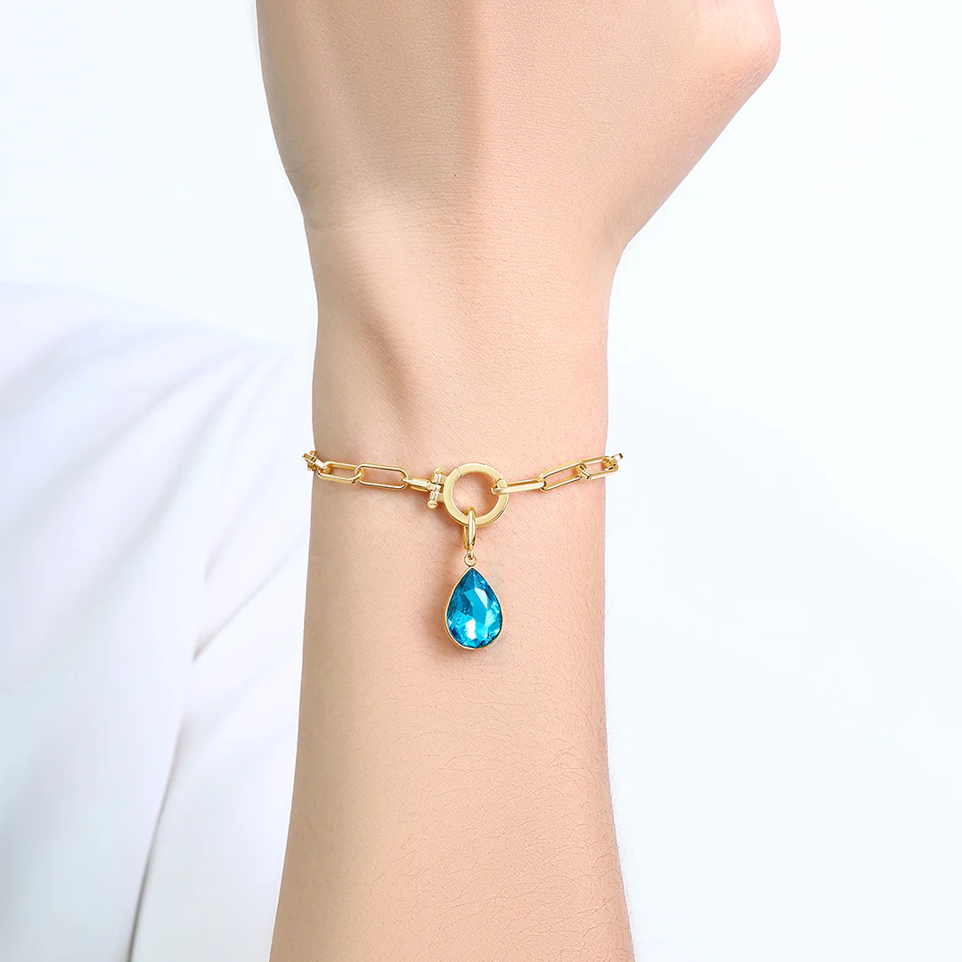 Teardrop Birthstone Charm