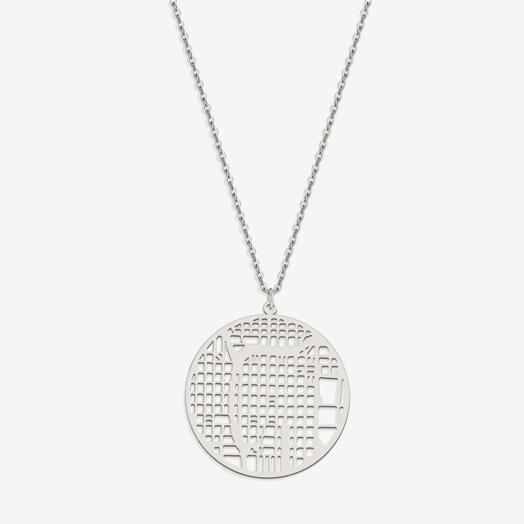 Custom Map Pendant Necklace