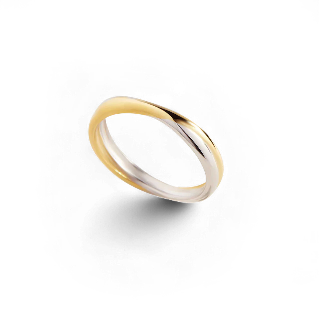 Mixed Metal Crossover Ring
