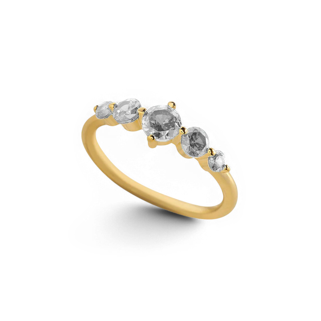 Five Stone Statement Birthstone Ring