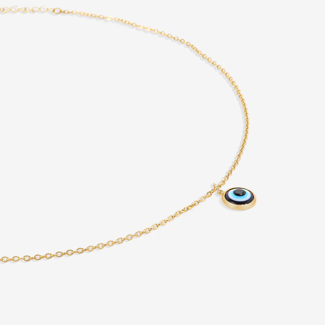 Dainty Boho Evil Eye Charm Necklace