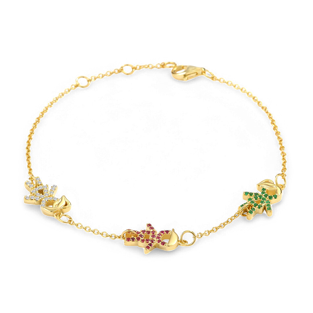 Personalized Mom Bracelet With Birthstone Kids