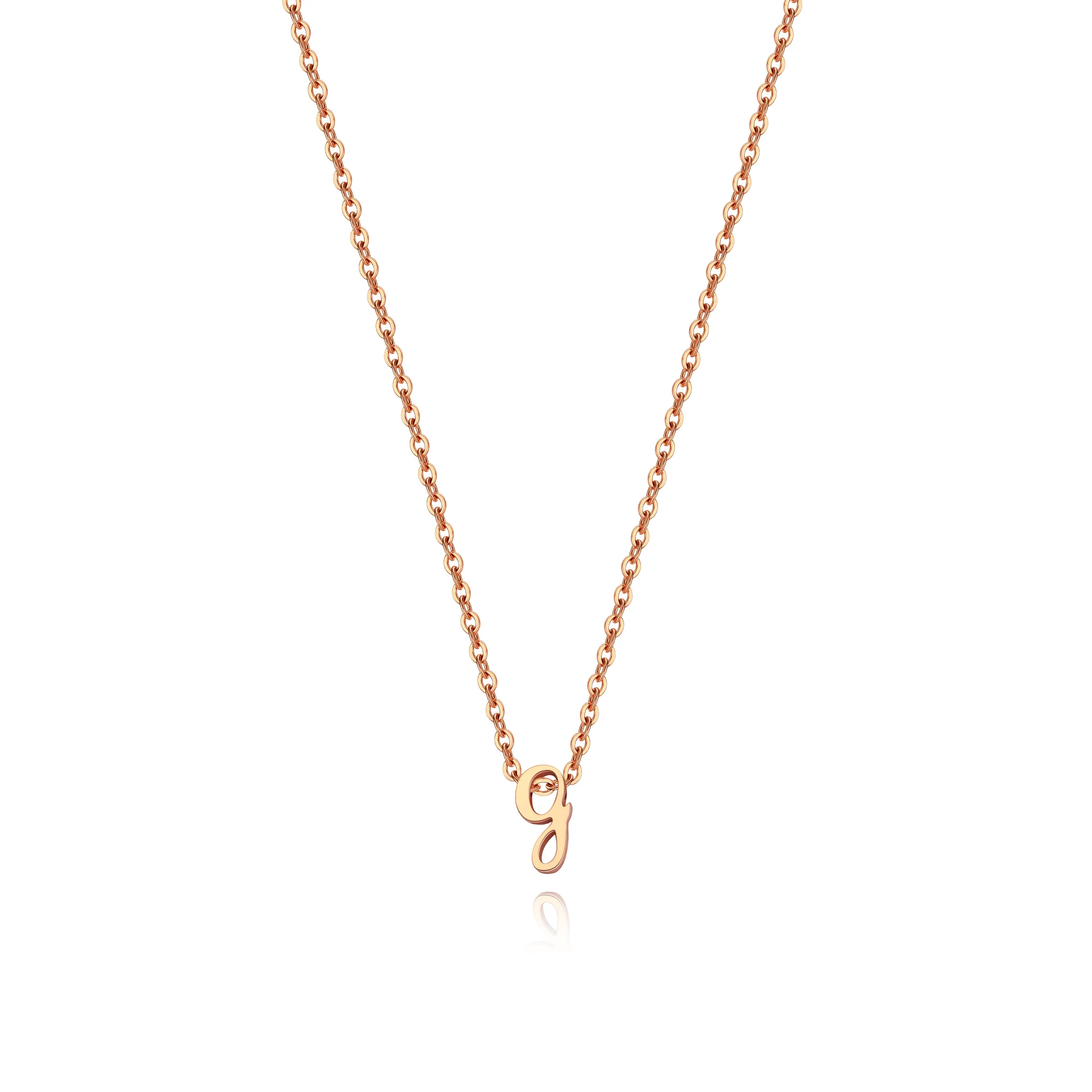 Tiny Script Initial Necklace