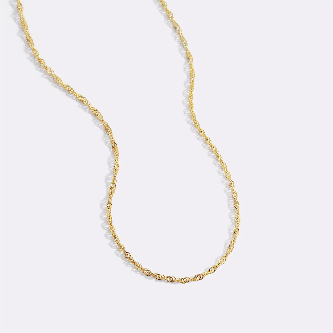 2mm Singapore Twist Chain Necklace