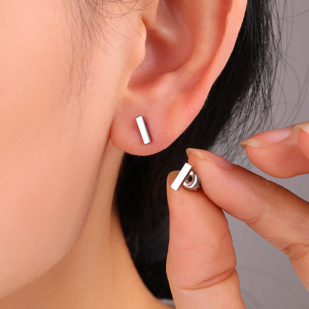 Dainty Bar Stud Earrings