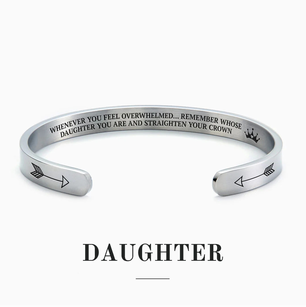 Remember Who You Are and Straighten Your Crown Personalizable Cuff Bracelet