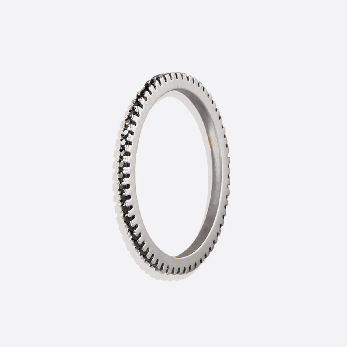 Black Diamond Eternity Stacking Ring