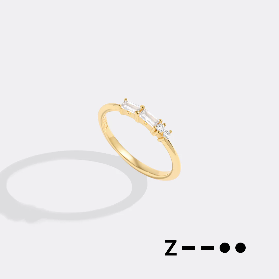 Dainty Personalized Morse Code Ring
