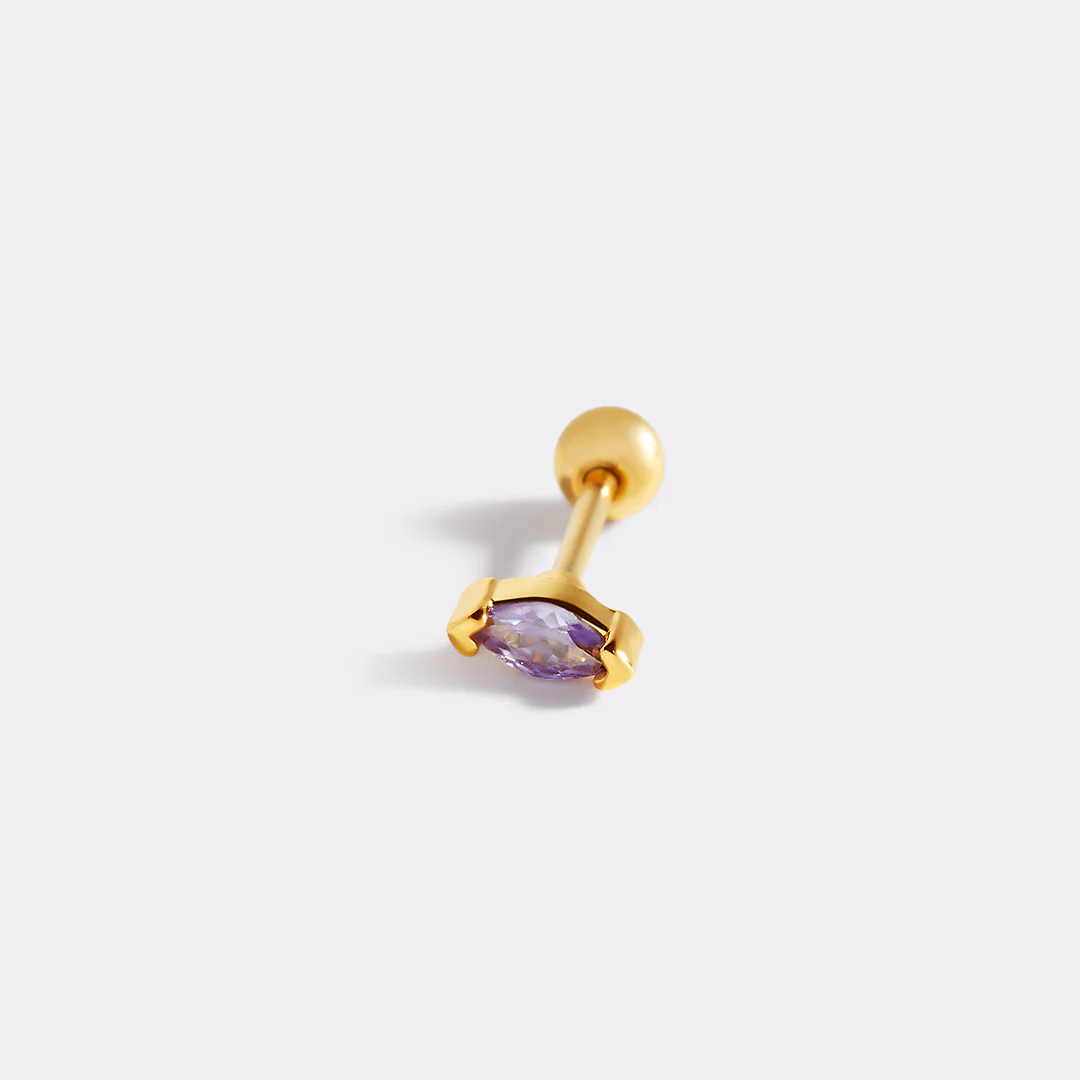 Marquis Gemstone Sleeper Stud Earrings