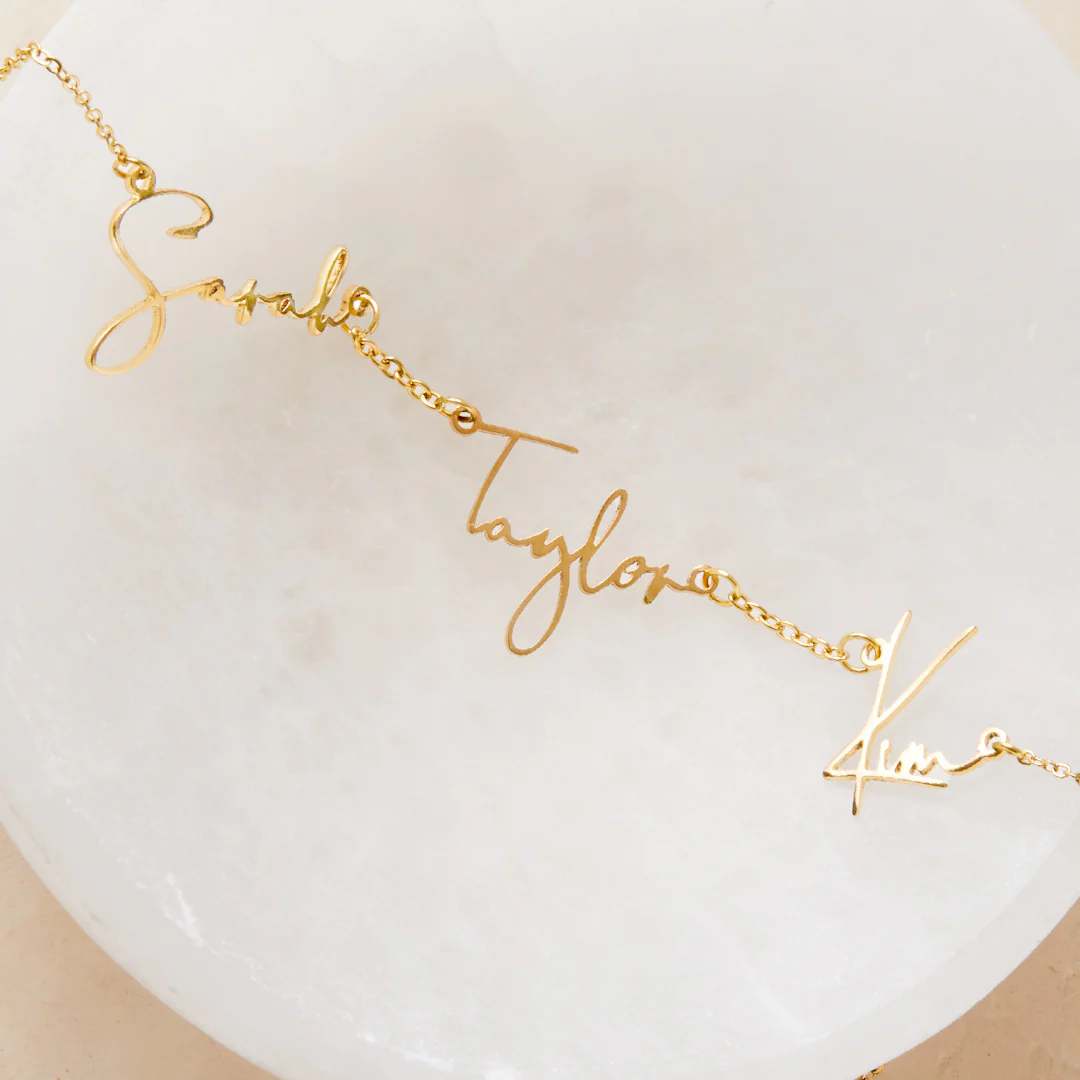 Monroe Triple Name Necklace