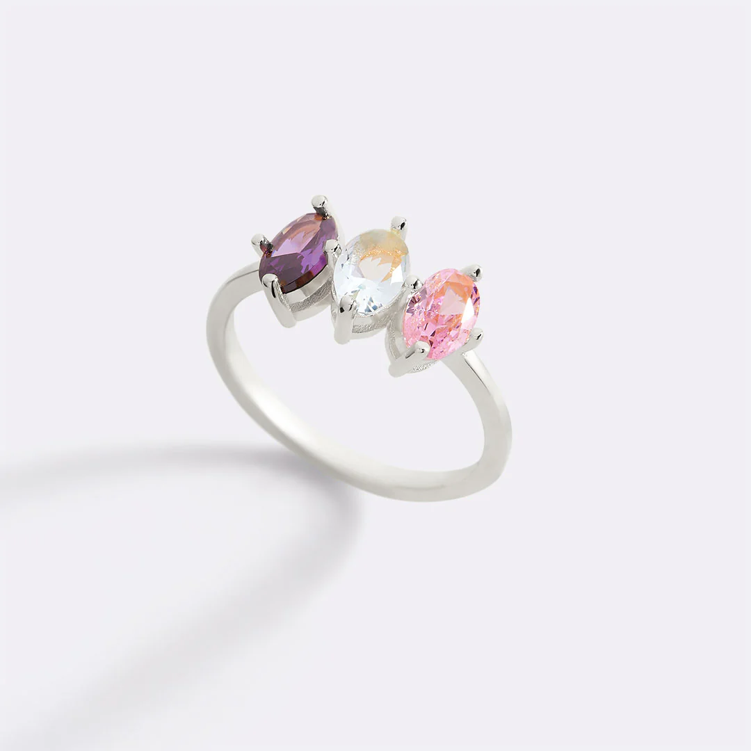 Birthstone Marquis-Cut Ring