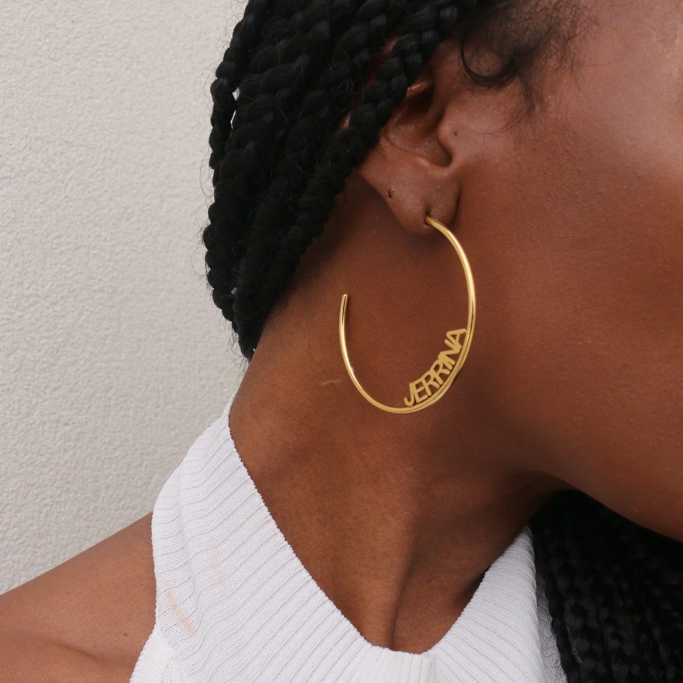 Personalized Name Hoop Earrings