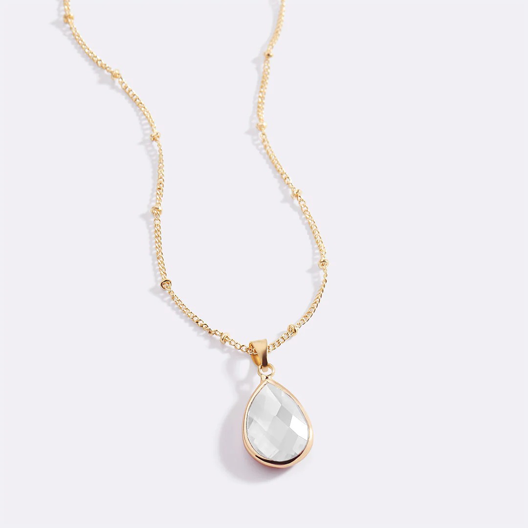 Birthstone Drop Pendant Necklace