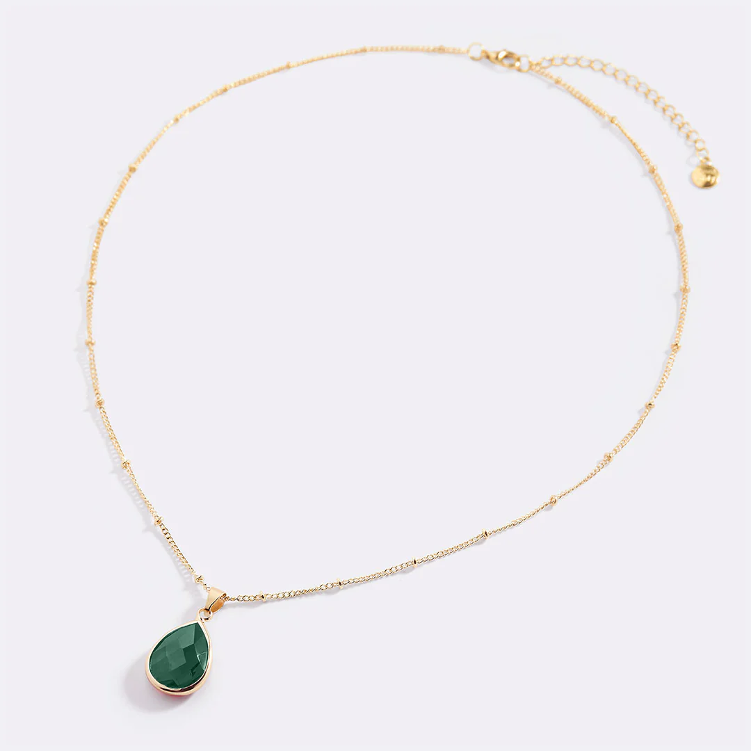 Birthstone Drop Pendant Necklace