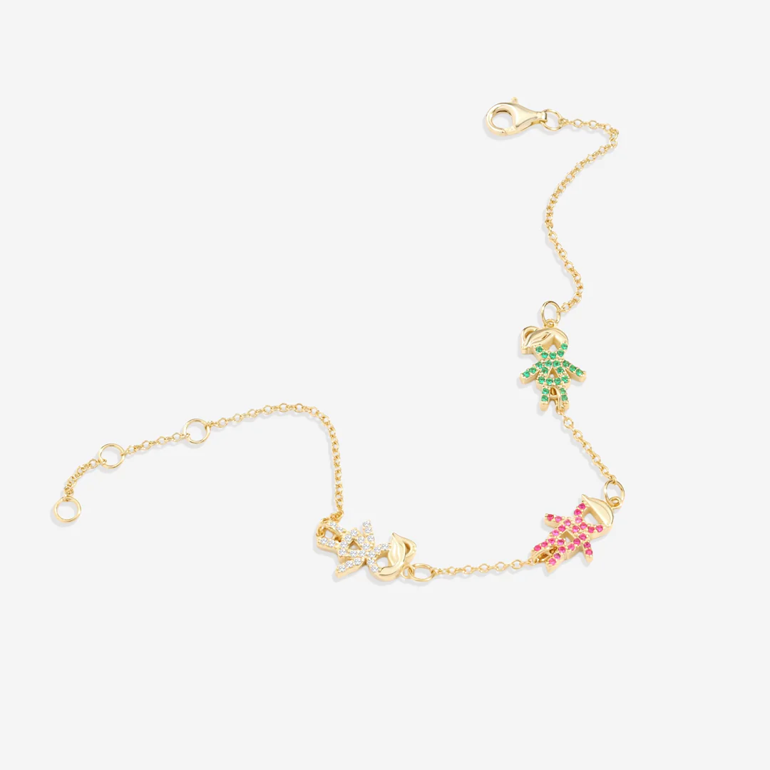 Personalized Mom Bracelet With Birthstone Kids