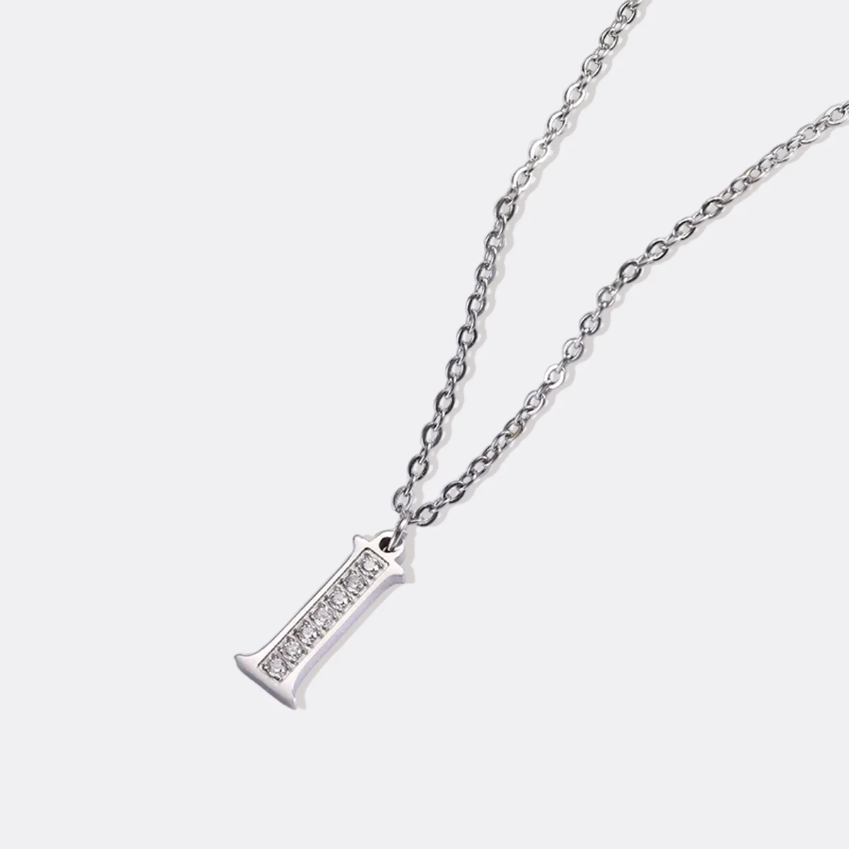 Crystal Accent Letter Satellite Necklace
